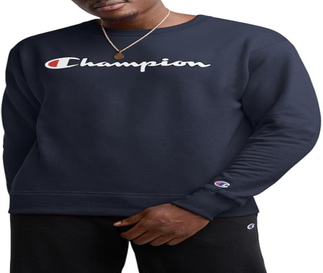 Champion Men's Sweatshirt, Powerblend, Fleece Midweight Crewneck Sweatshirt