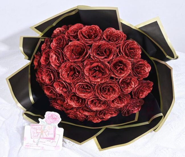 Glitter Roses Artificial Flowers