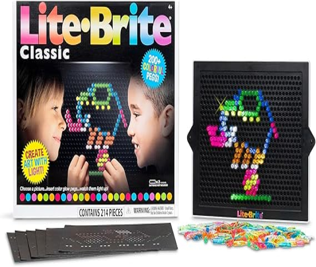 Lite Brite Classic, Favorite Retro Toy - Create Art with Light, STEM, Educational Learning