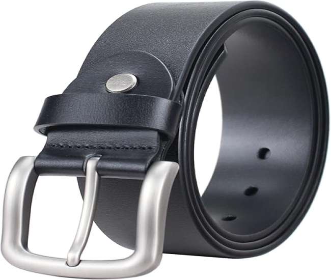 Men's Casual Genuine Leather Dress Belt for Jeans