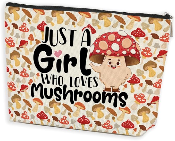 Mushroom Accessories: Cosmetic Bag, Travel Toiletry Bag - Perfect Gifts for Mushroom Lovers