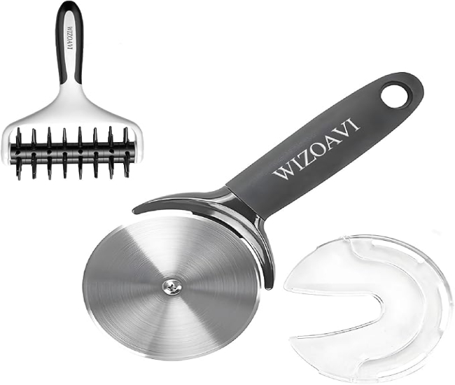 Pizza Cutter & Dough Roller Set