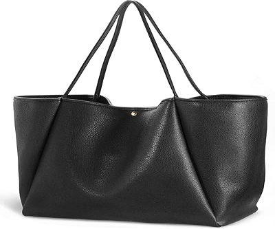 HOXIS Oversize Pu Leather Tote Women Weekender Bag Shopper Handbag