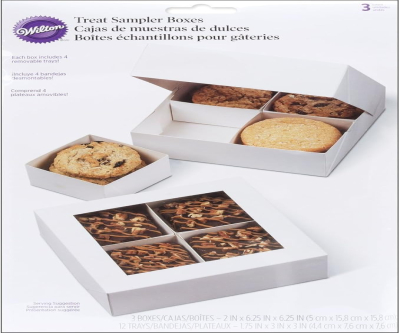 Wilton Treat Sampler Boxes, Perfect for Sharing homemade Desserts,